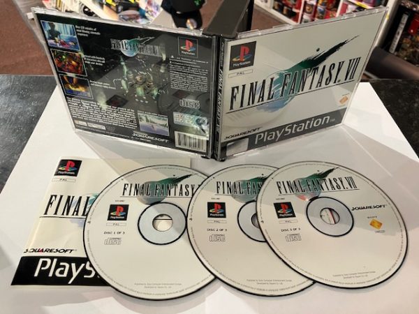 Final Fantasy VII käytetty (PS1) Black Label CIB - Image 3