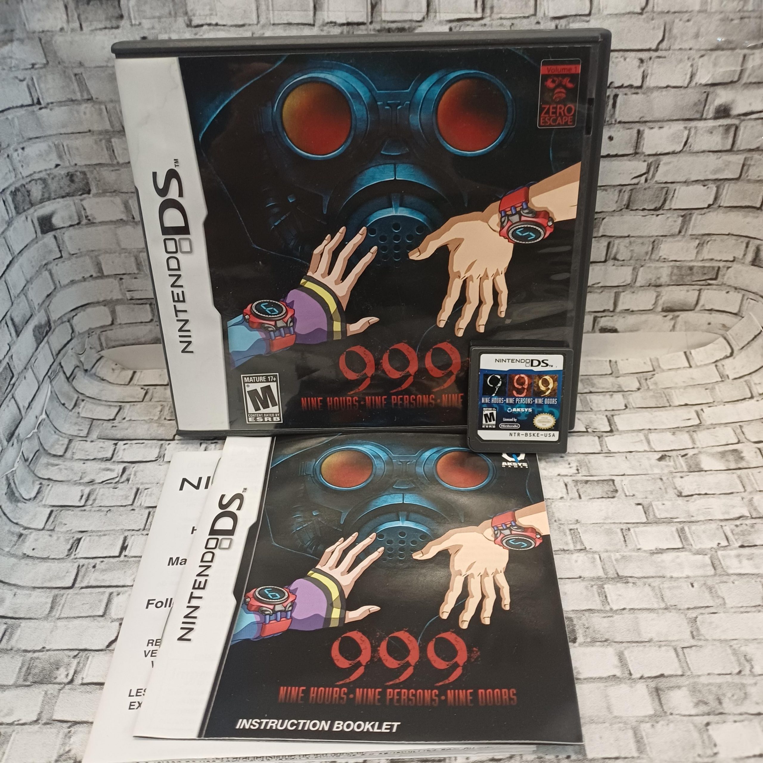 999: Nine Hours, Nine Persons, Nine Doors käytetty (DS) USA CIB