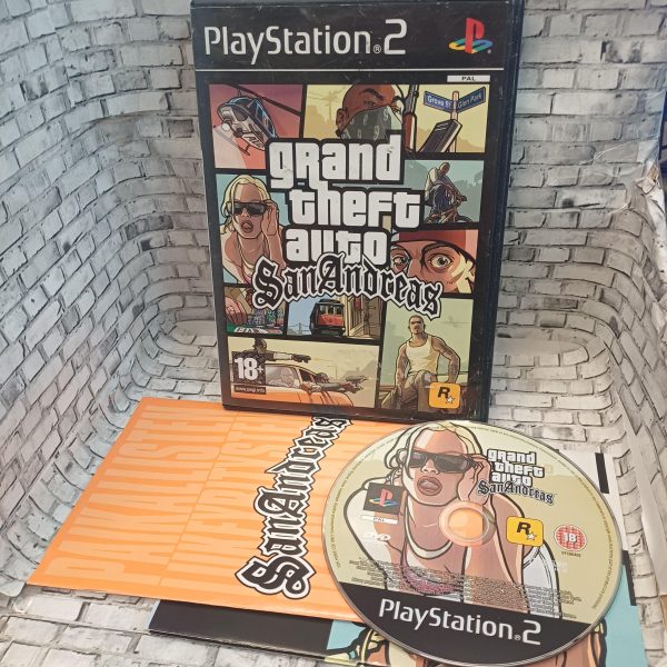 Grand Theft Auto San Andreas käytetty (PS2) Black Label CIB - Image 2