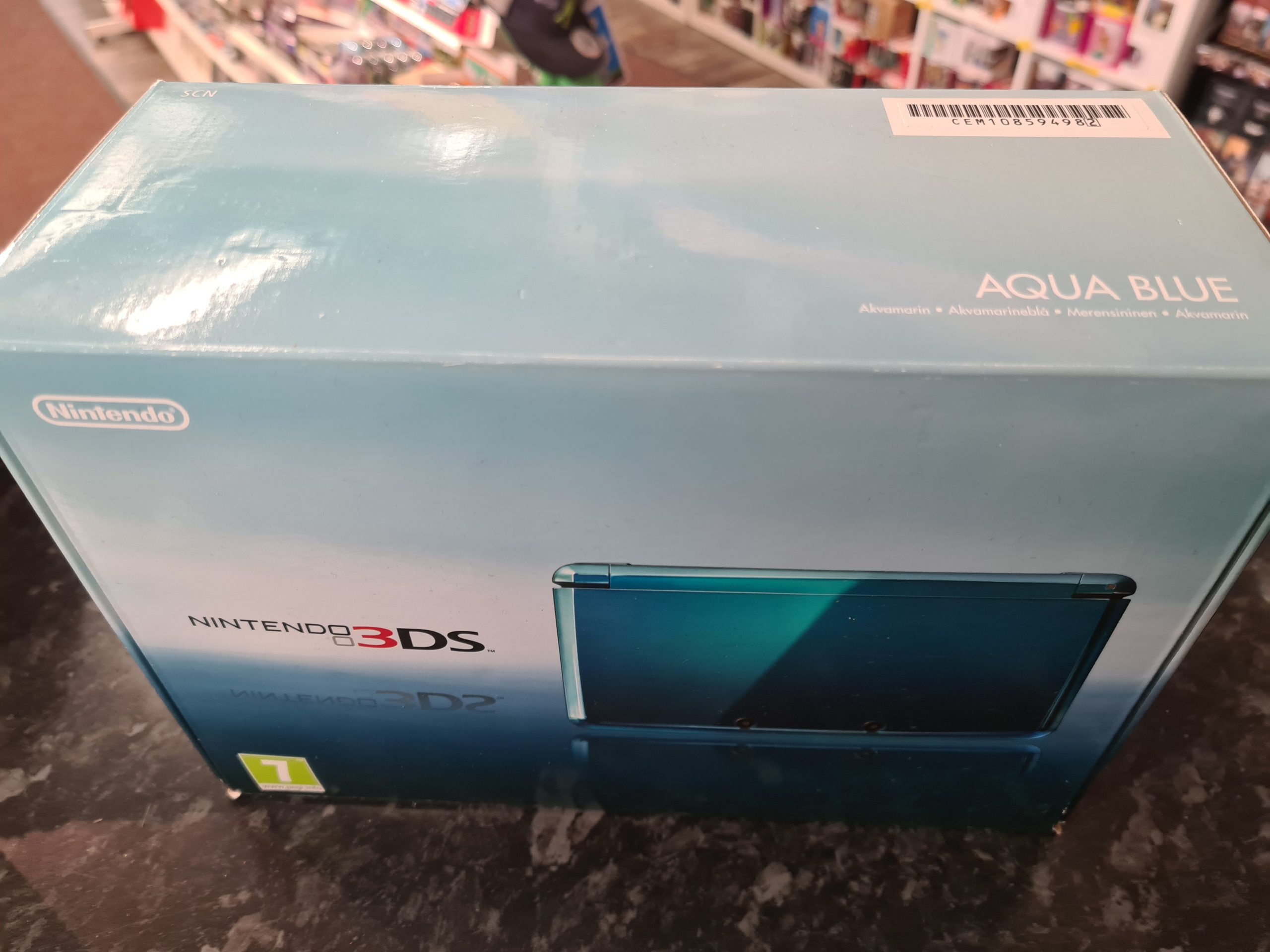 Nintendo 3DS Aqua Blue Konsoli käytetty CIB