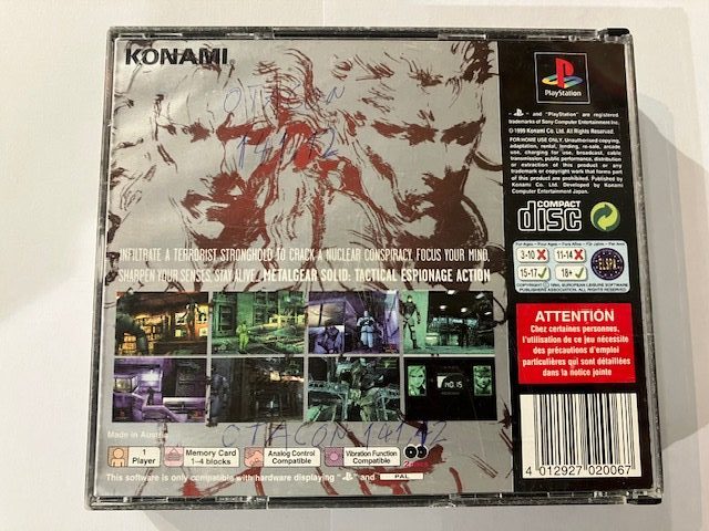 Metal Gear Solid + C12 Demo käytetty (PS1) Black Label CIB - Image 2