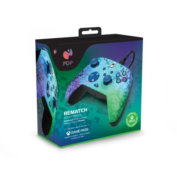 PDP Rematch Wired Controller - Glitch Green (Xbox One/Series X/PC)