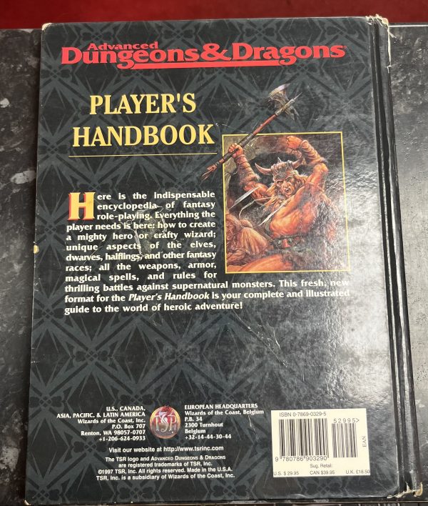 AD&D 2nd Edition Player's Handbook käytetty (Kirja) - Image 3