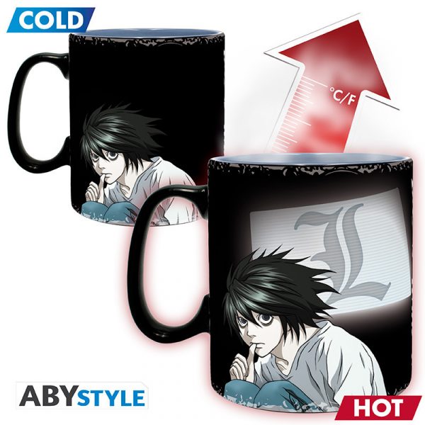 Death Note - Heat Change Mug - 460 ml - Light & Ryuk & L - Image 2