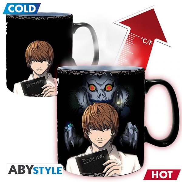 Death Note - Heat Change Mug - 460 ml - Light & Ryuk & L