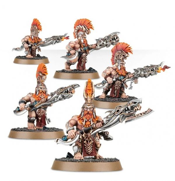 Warhammer Age of Sigmar Fyreslayers Hearthguard Miniature Set