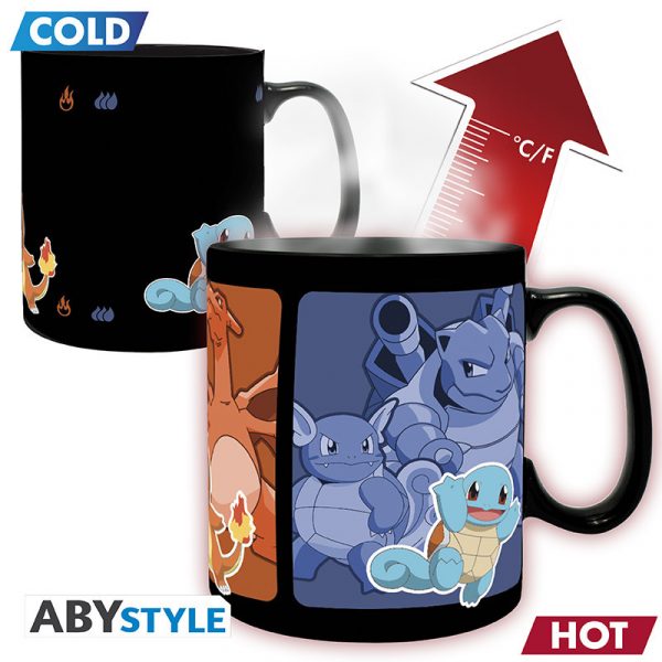 Pokemon - Heat Change Mug - 460 ml - Starters Evolve
