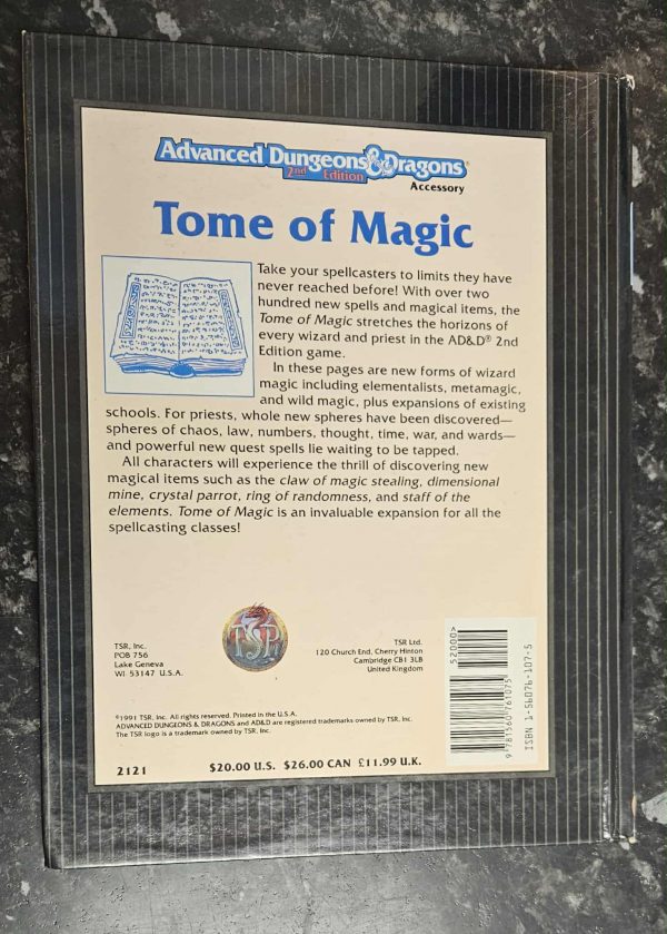 AD&D 2nd Edition Tome of Magic käytetty (Kirja) - Image 2