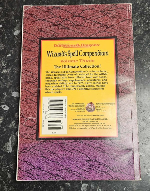 AD&D Wizard's Spell Compendium Volume 3 käytetty (Kirja) - Image 2