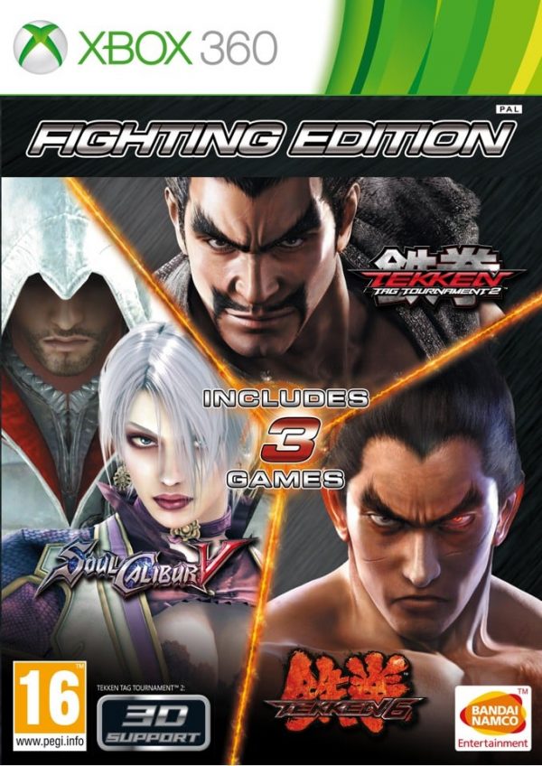 Fighting Edition - Tekken 6 / Tekken Tag Tournament 2 / Soul Calibur V käytetty (Xbox 360)