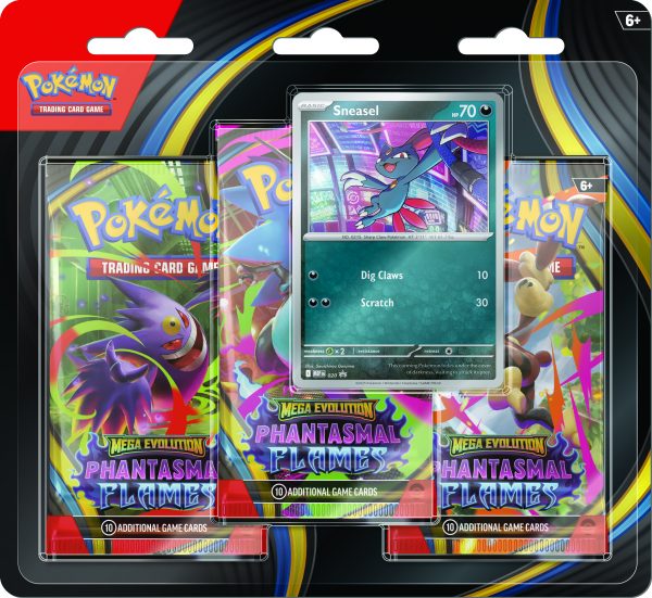 Pokémon TCG Mega Evolution 02: Phantasmal Flames 3-Booster Blister - Sneasel