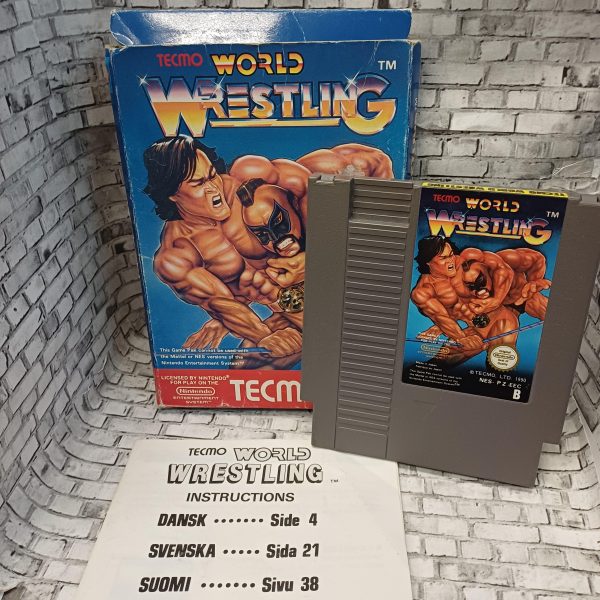 Tecmo World Wrestling käytetty (NES) EEC "CIB"