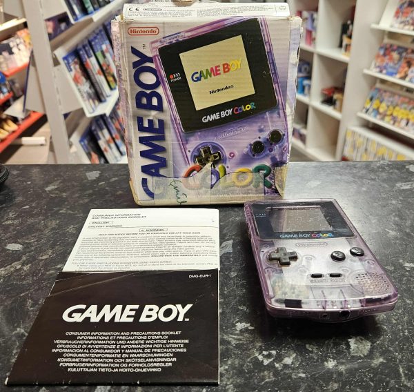 Game Boy Color Atomic Purple käytetty (GBC) Boxed