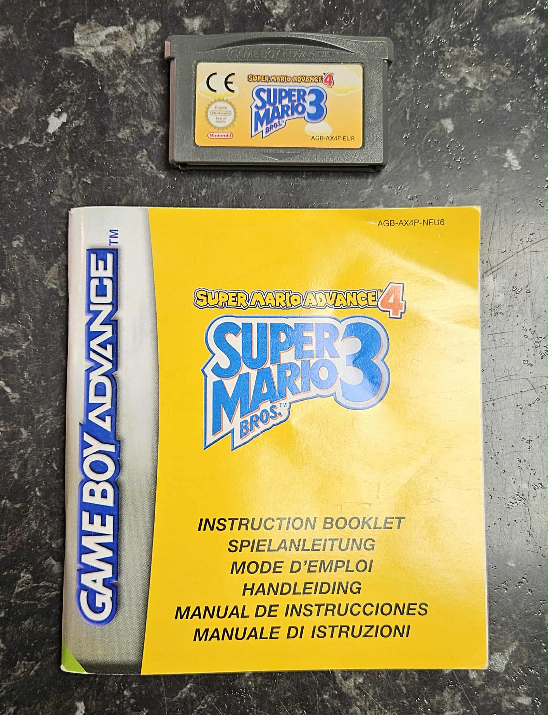 Super Mario Advance 4: Super Mario Bros. 3 käytetty (GBA) Loose + Ohjekirja