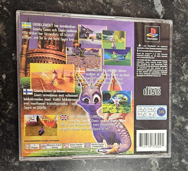 Spyro the Dragon käytetty (PS1) Black Label CIB - Image 2
