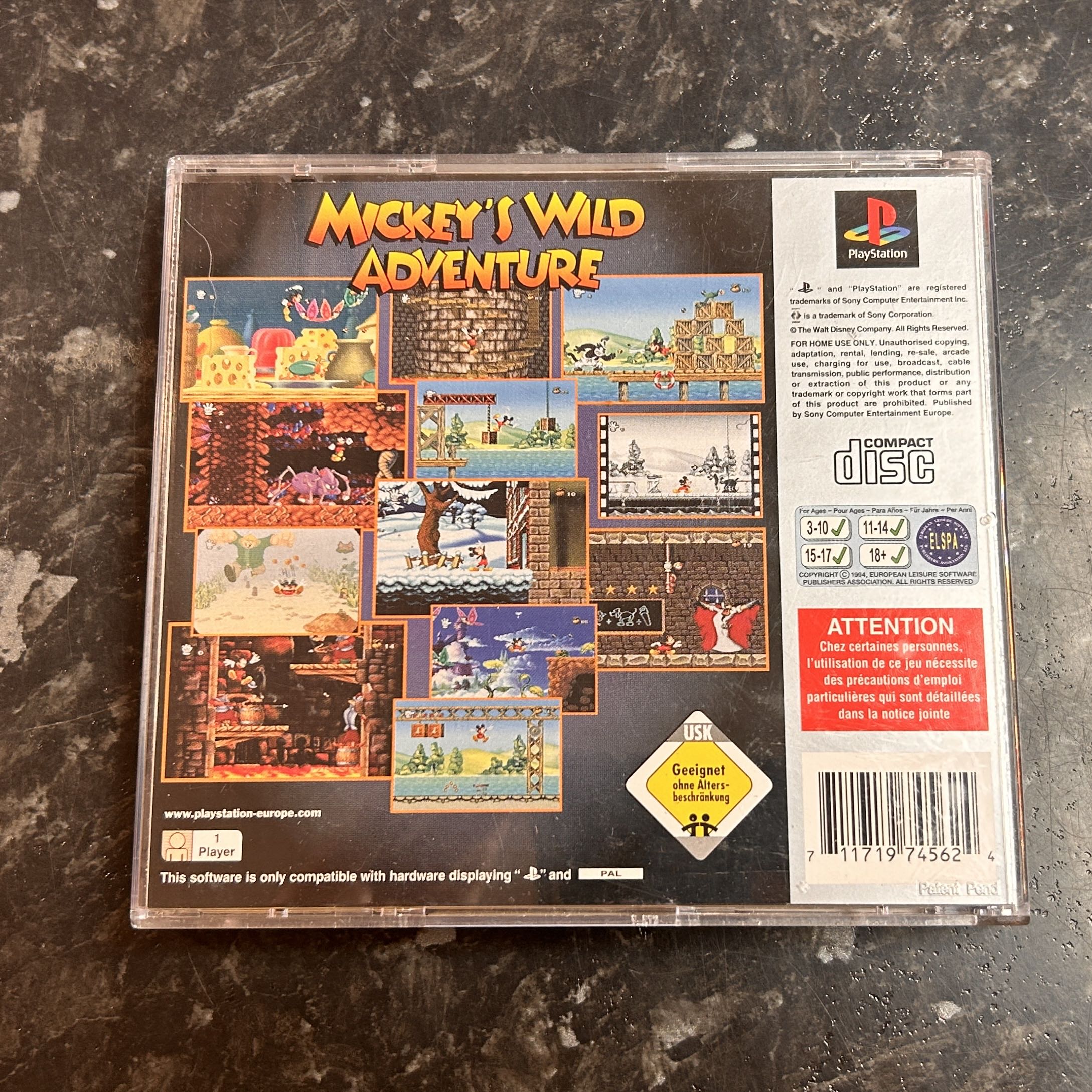 Mickey's Wild Adventure käytetty (PS1) Platinum CIB - Image 3