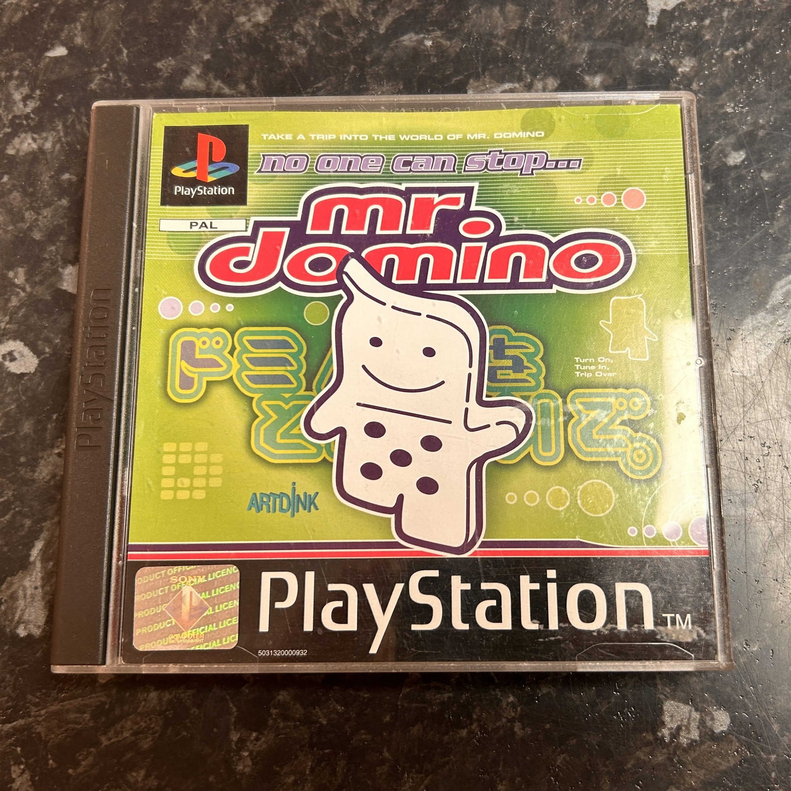 No One Can Stop Mr. Domino käytetty (PS1) Black Label CIB
