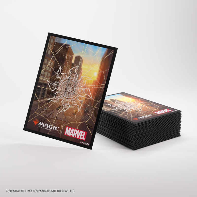 MTG Premium Art Sleeve Spider-Man Plains