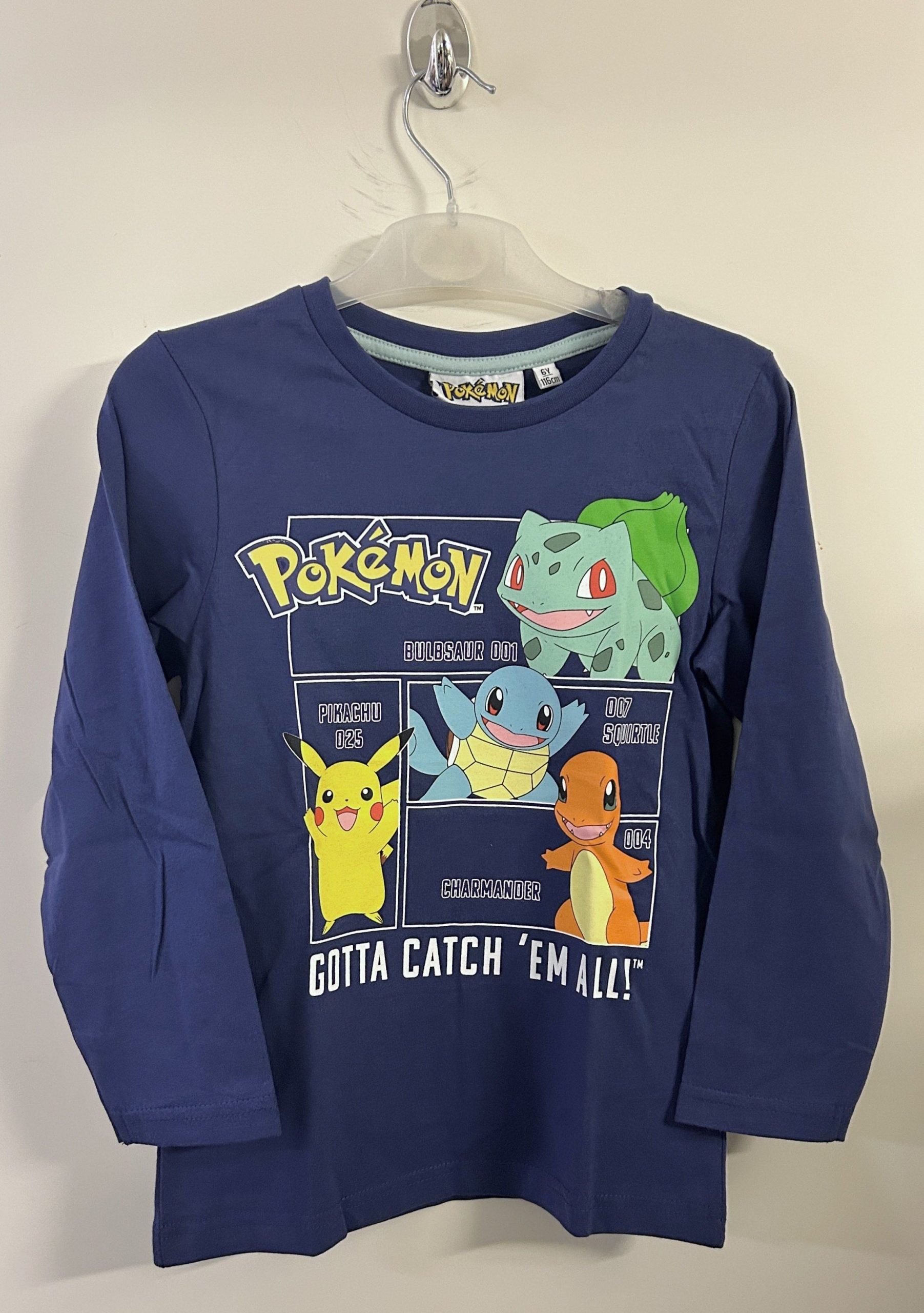 Pokémon Pitkähihainen T-paita - Tummansininen "Gotta Catch 'em All!"