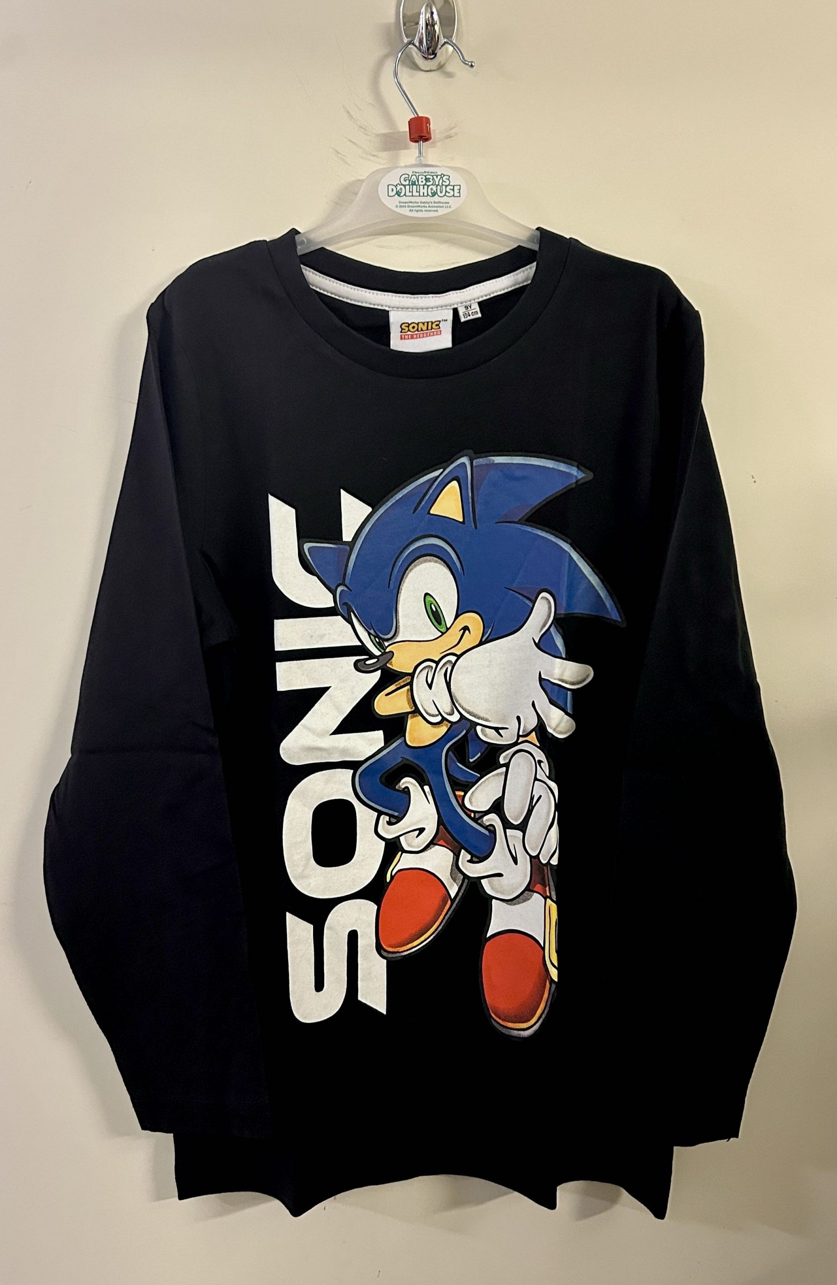Sonic the Hedgehog Pitkähihainen T-paita - Musta