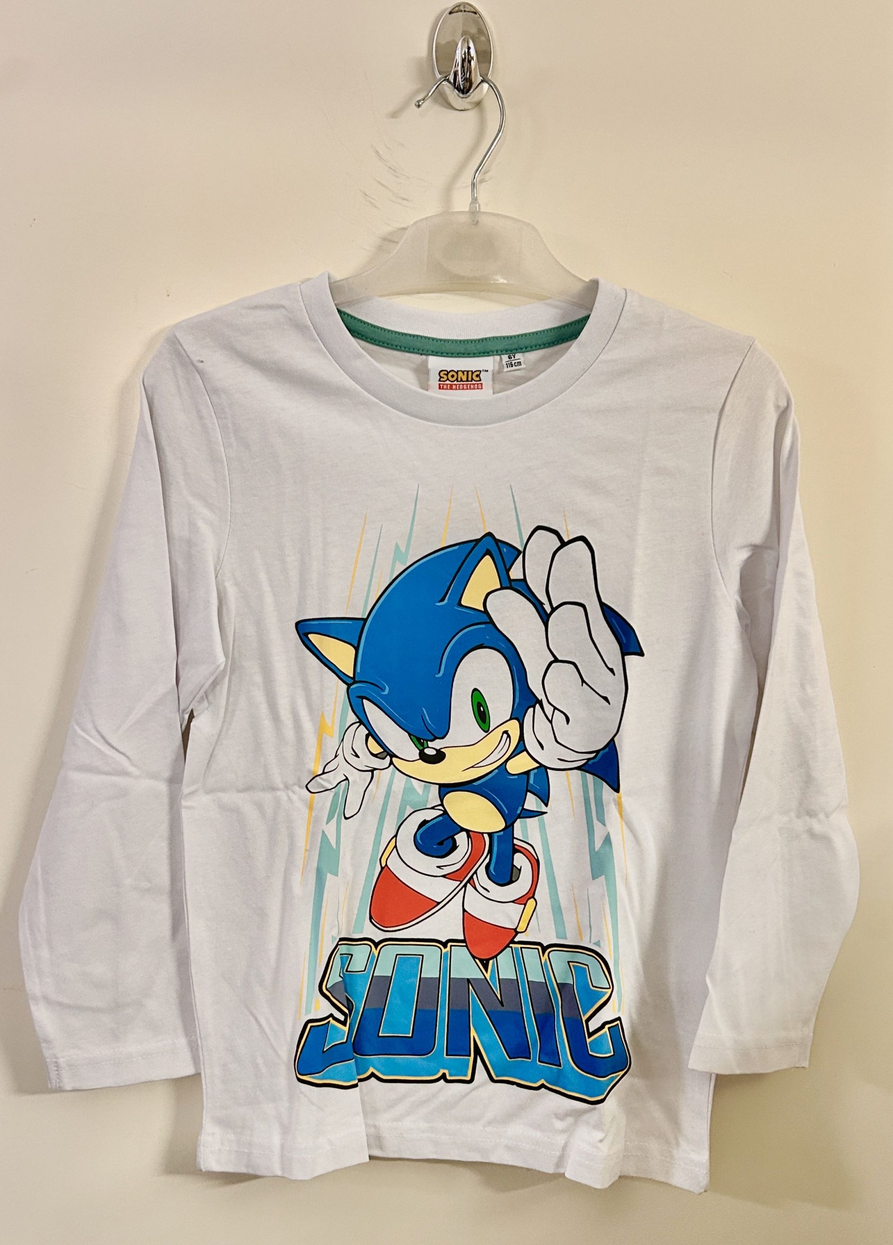 Sonic the Hedgehog Pitkähihainen T-paita - Valkoinen