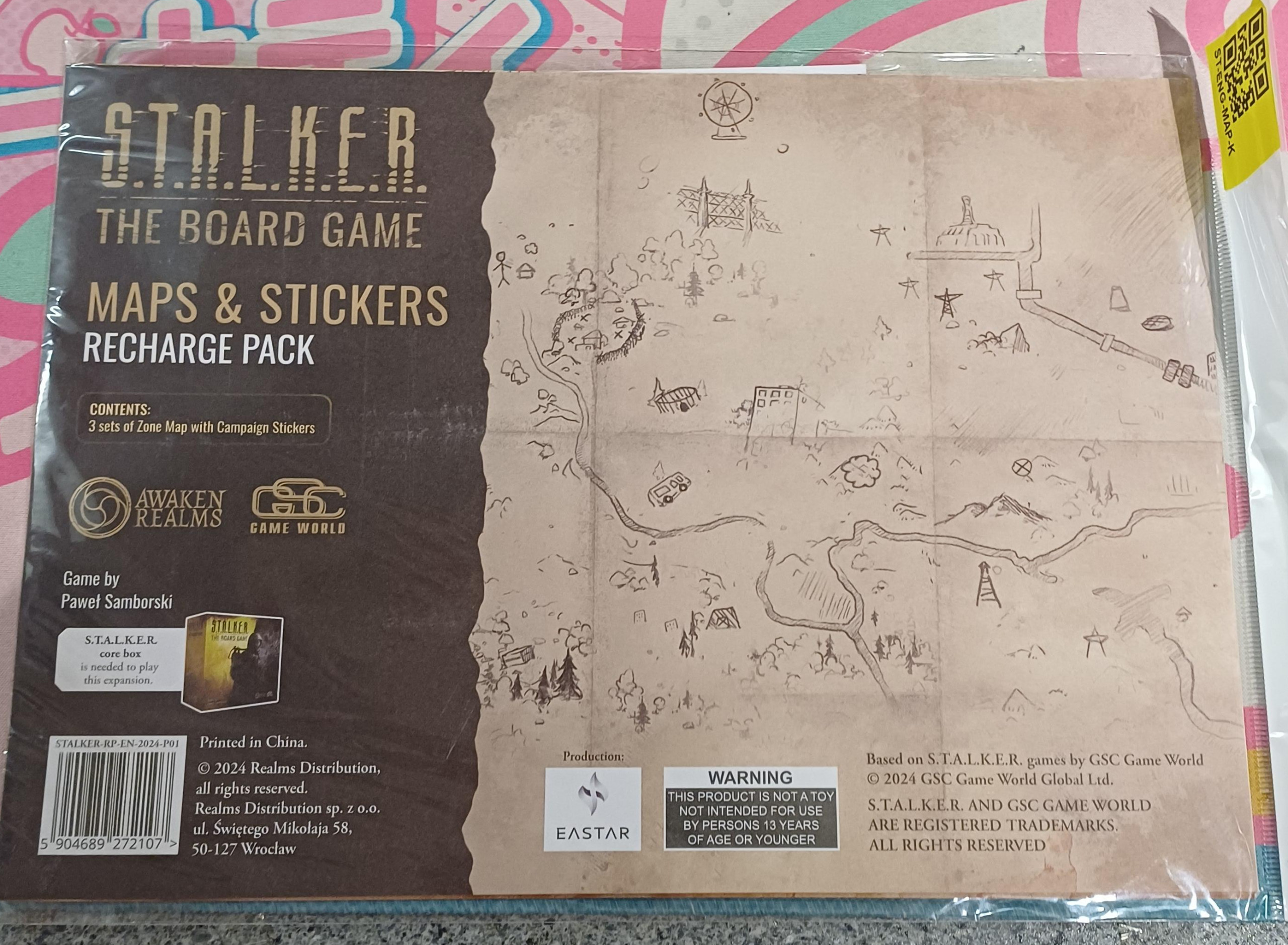 S.T.A.L.K.E.R. The Board Game Maps & Stickers Recharge Pack