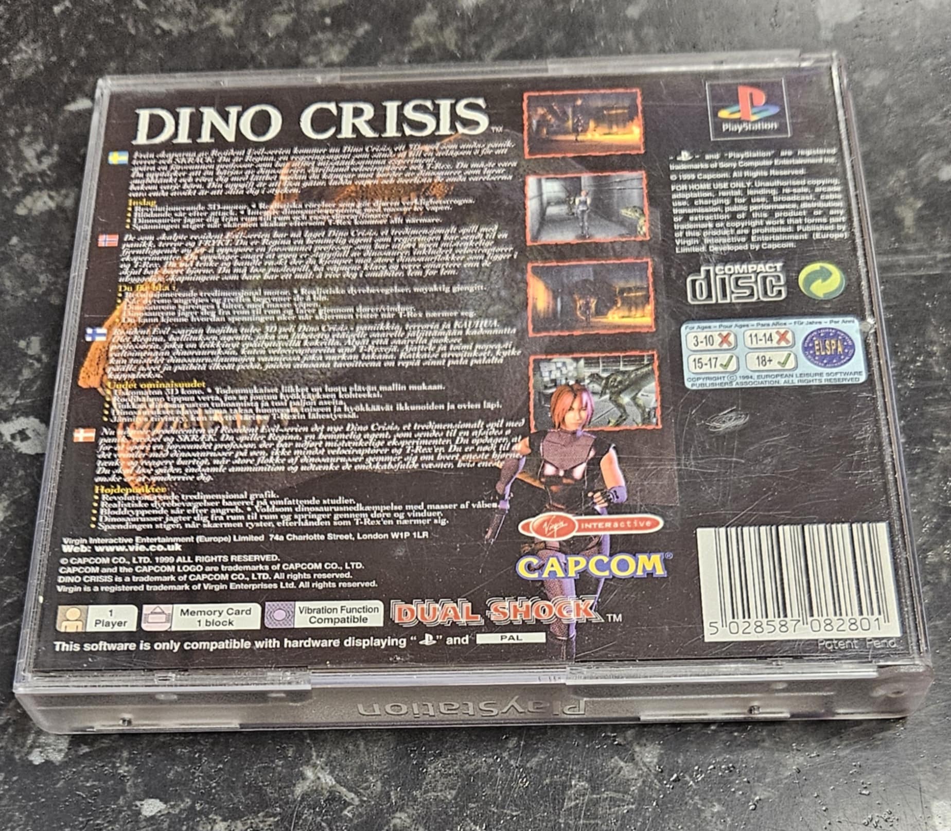 Dino Crisis käytetty (PS1) Black Label CIB - Image 2