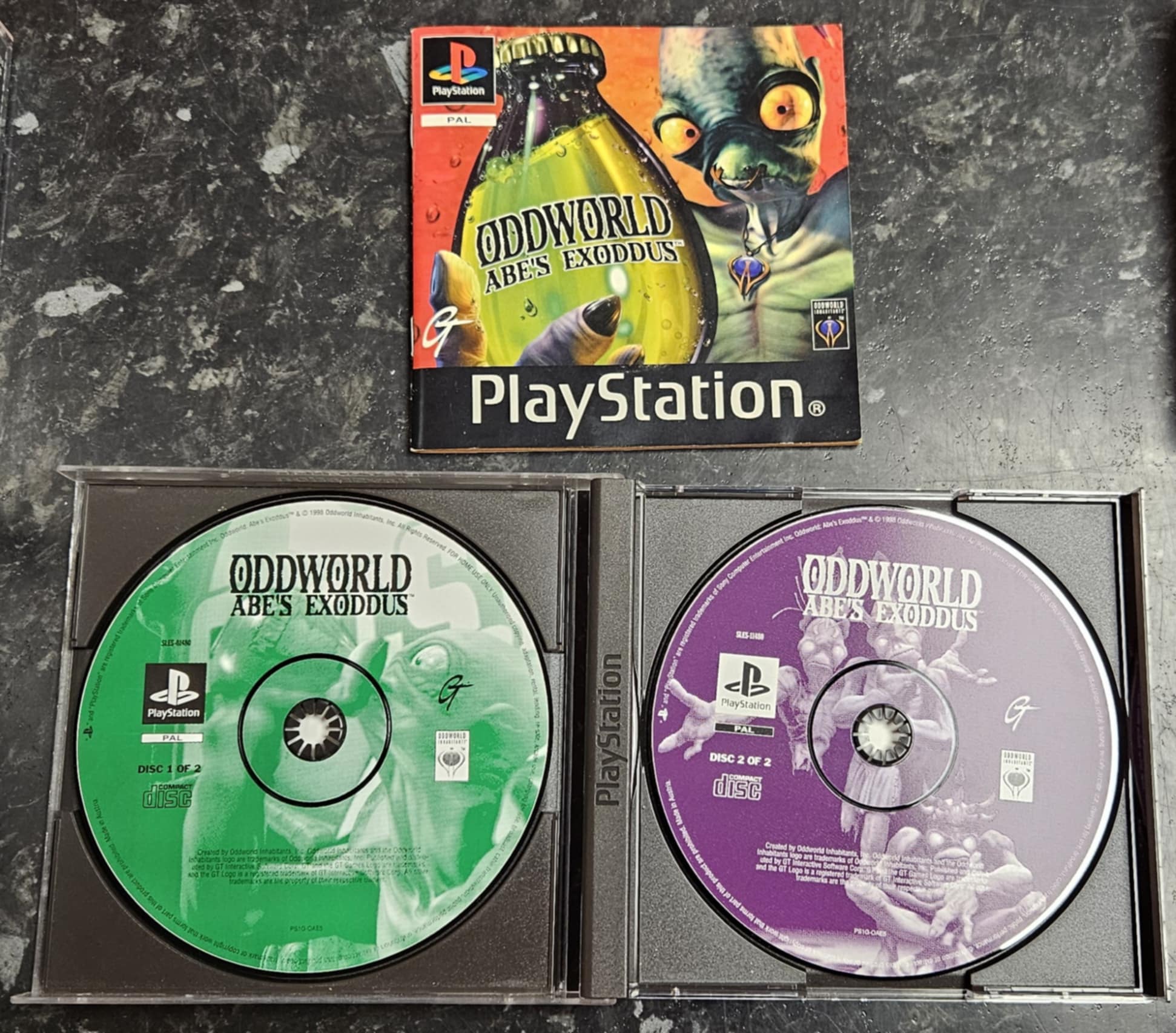 Oddworld Abe's Exoddus käytetty (PS1) Black Label CIB - Image 3