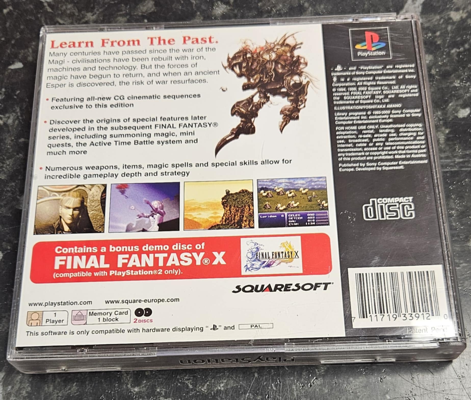 Final Fantasy VI käytetty (PS1) Black Label Boxed - Image 2