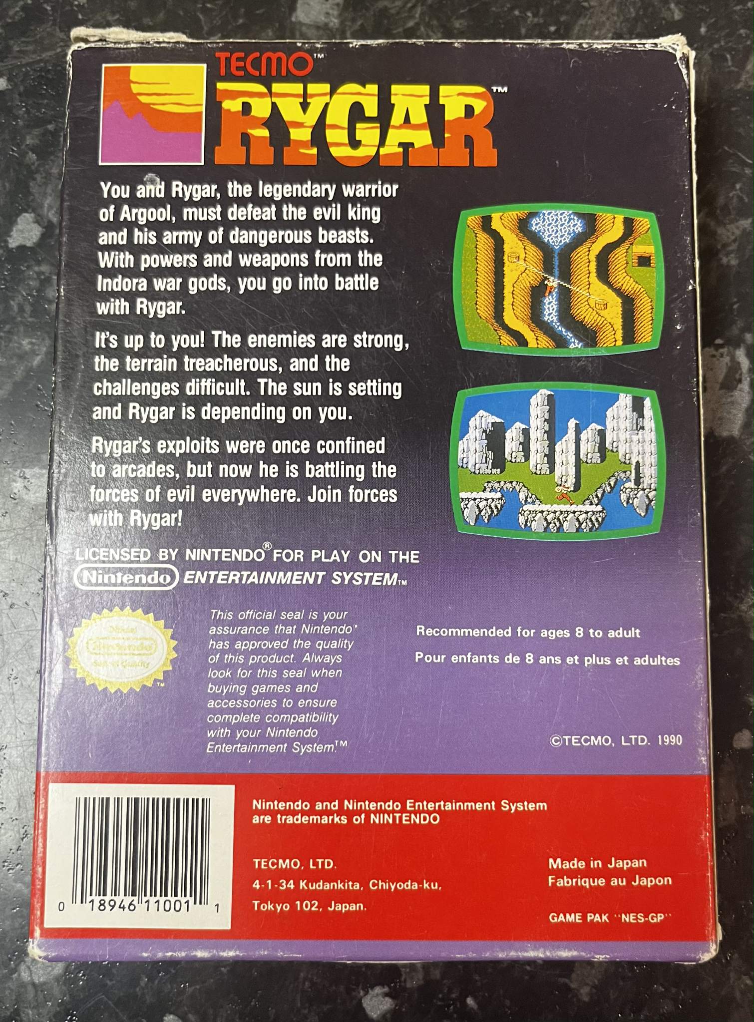 Rygar käytetty (NES) SCN CIB - Image 2