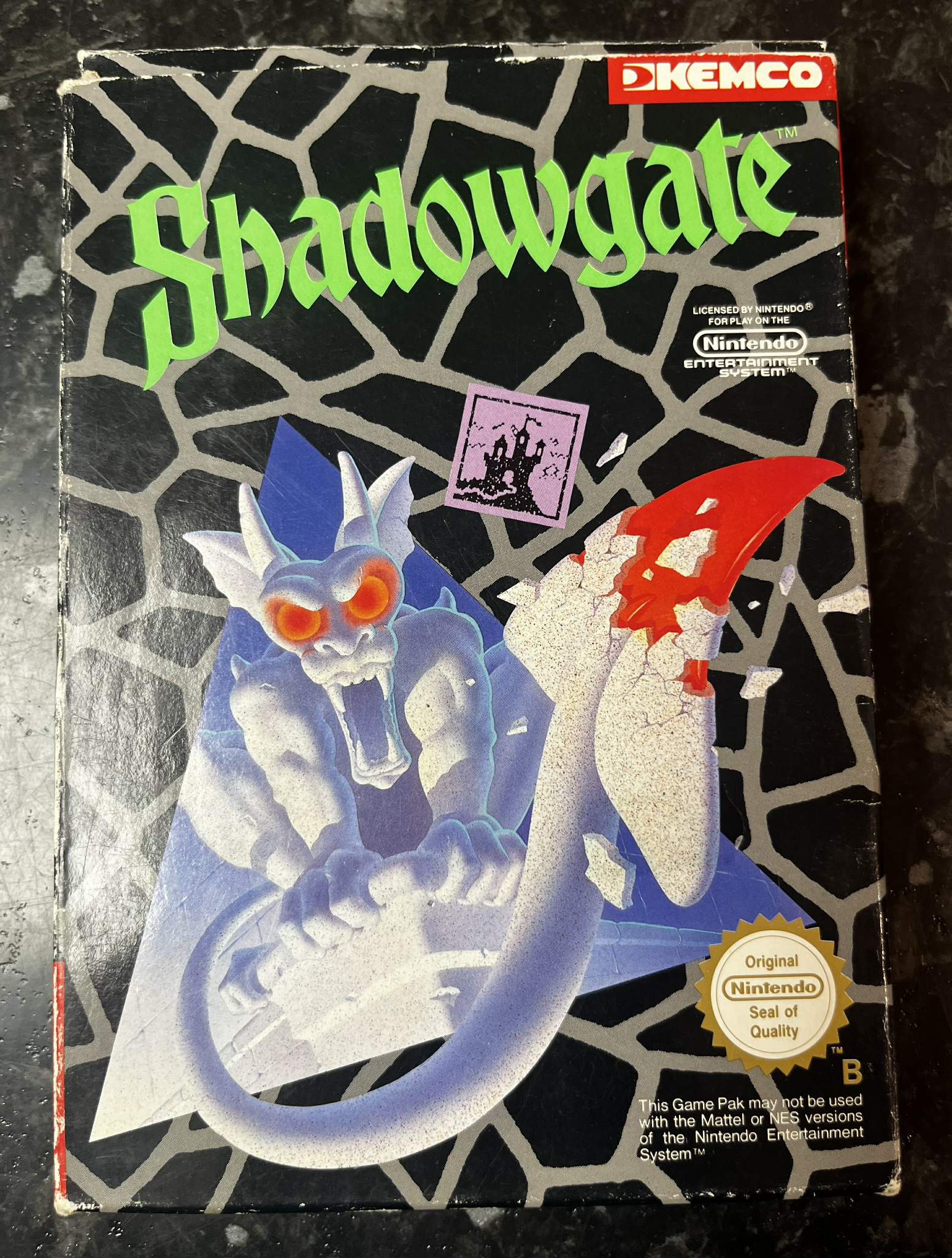Shadowgate käytetty (NES) SCN CIB