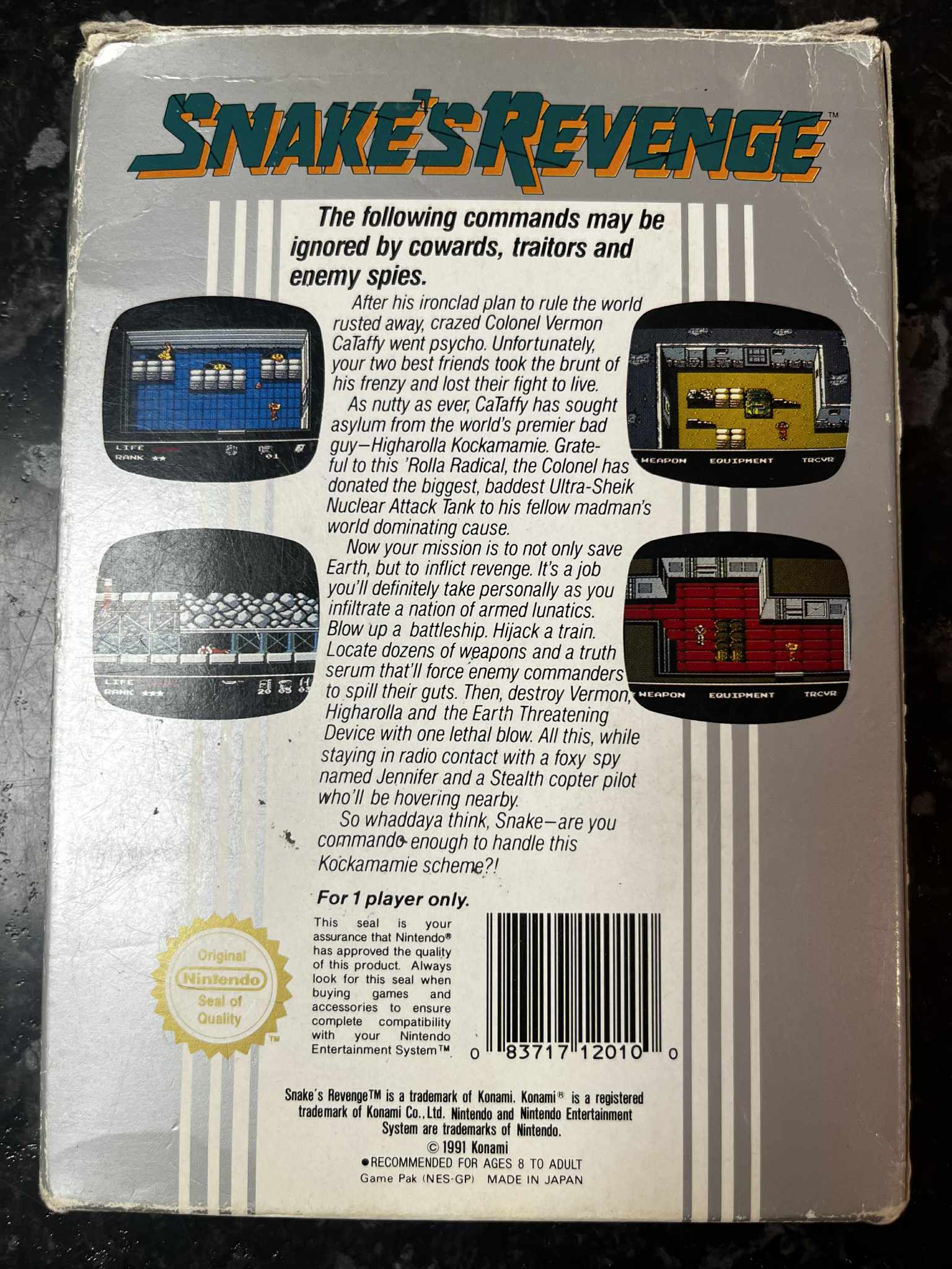 Snake's Revenge käytetty (NES) SCN CIB - Image 2