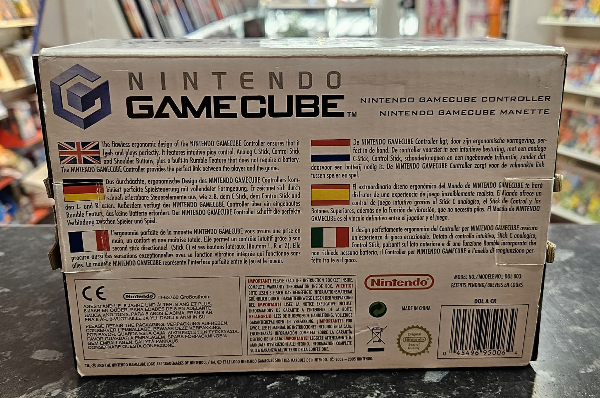 Nintendo Gamecube Musta ohjain käytetty (GC) "CIB" - Image 2