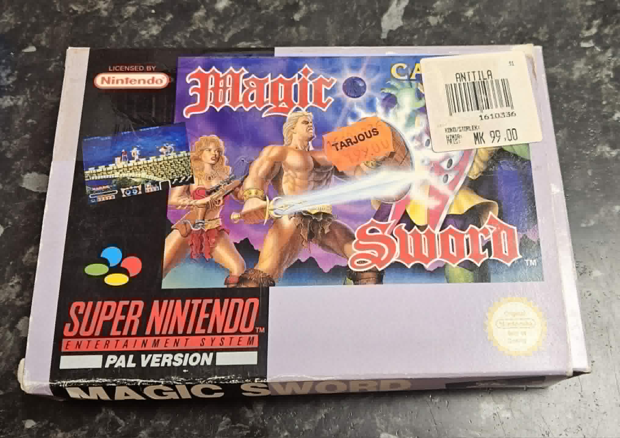 Magic Sword käytetty (SNES) SCN CIB