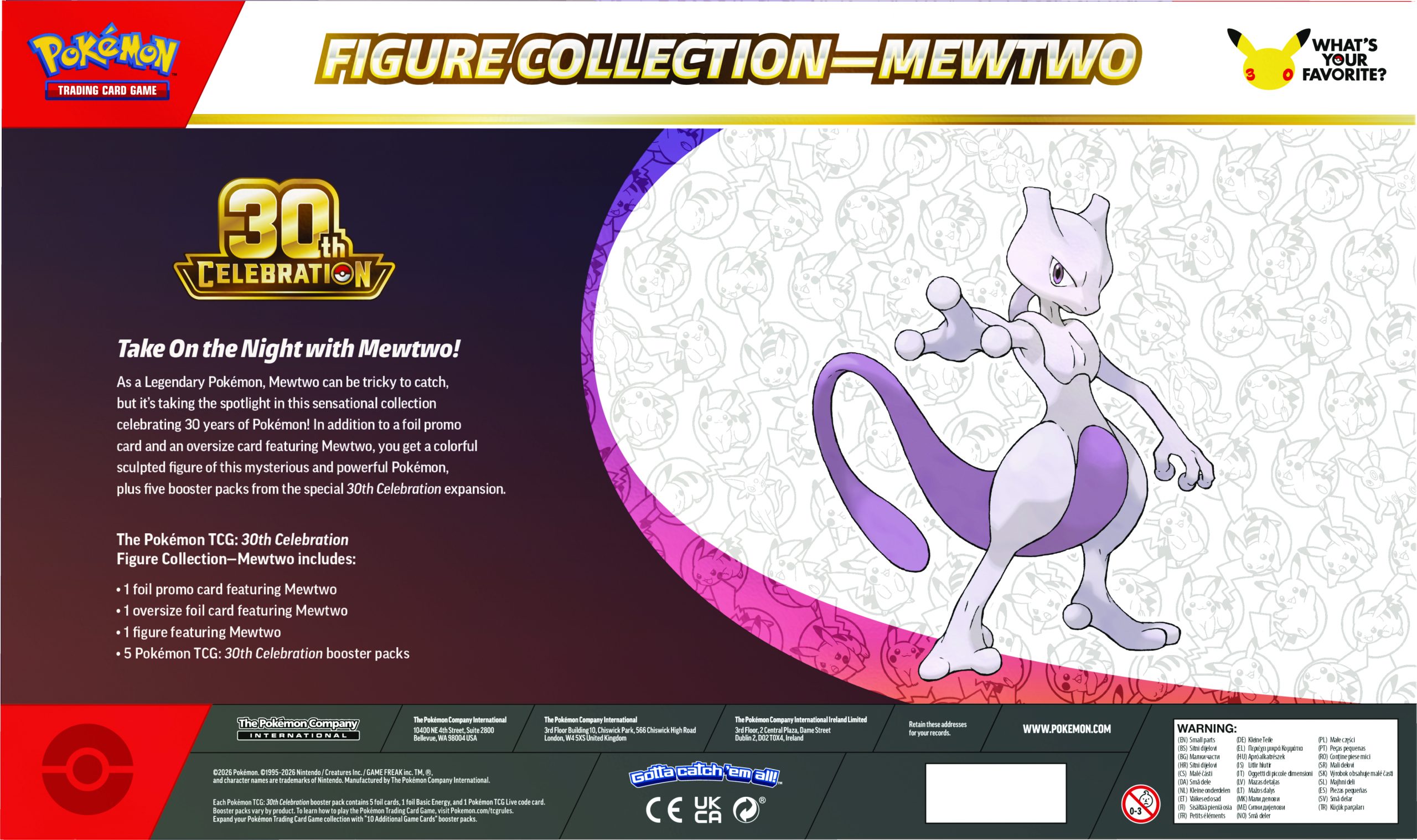 Pokémon TCG 30th Anniversary Celebration Figure Collection Mewtwo - Image 3