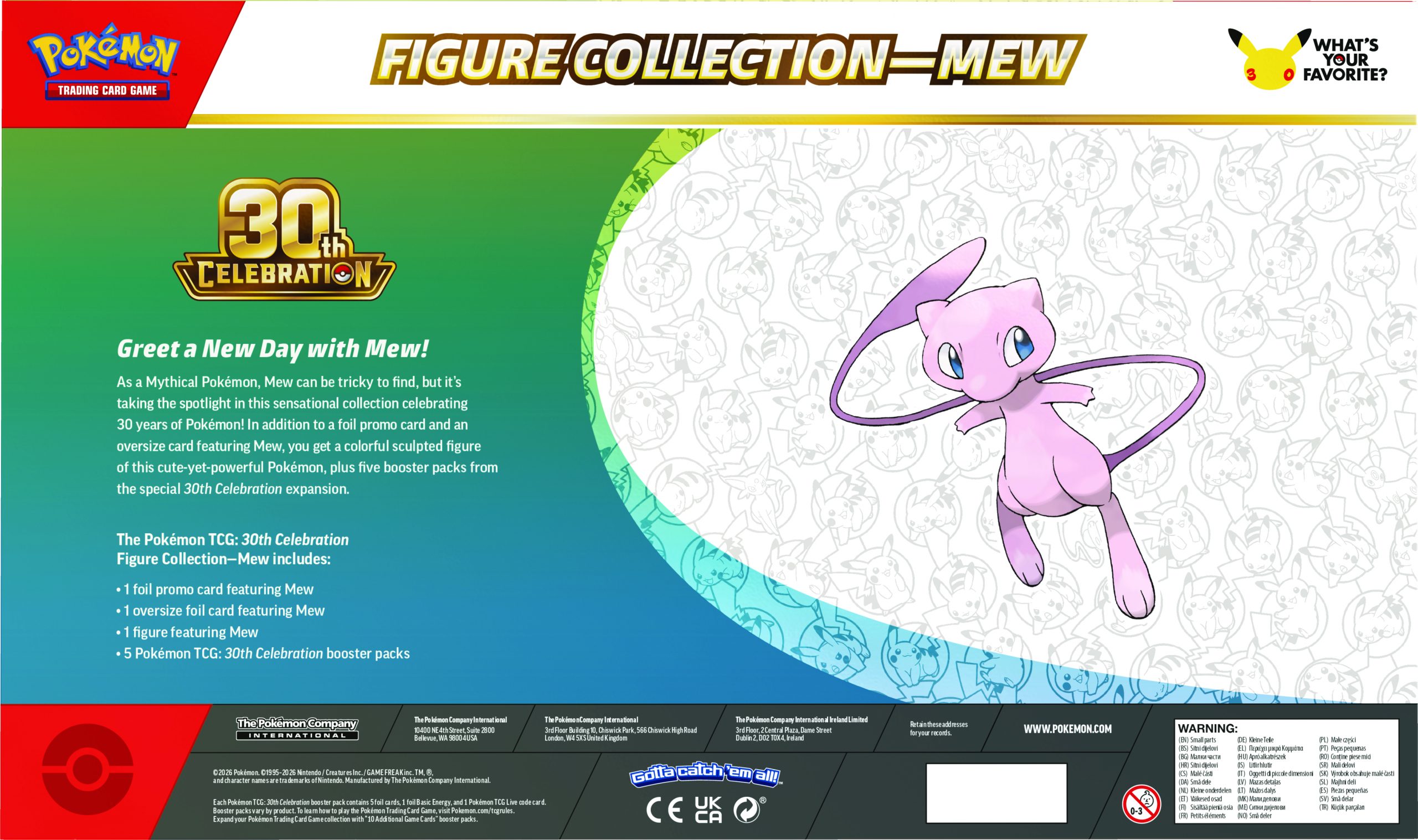 Pokémon TCG 30th Anniversary Celebration Figure Collection Mew - Image 3