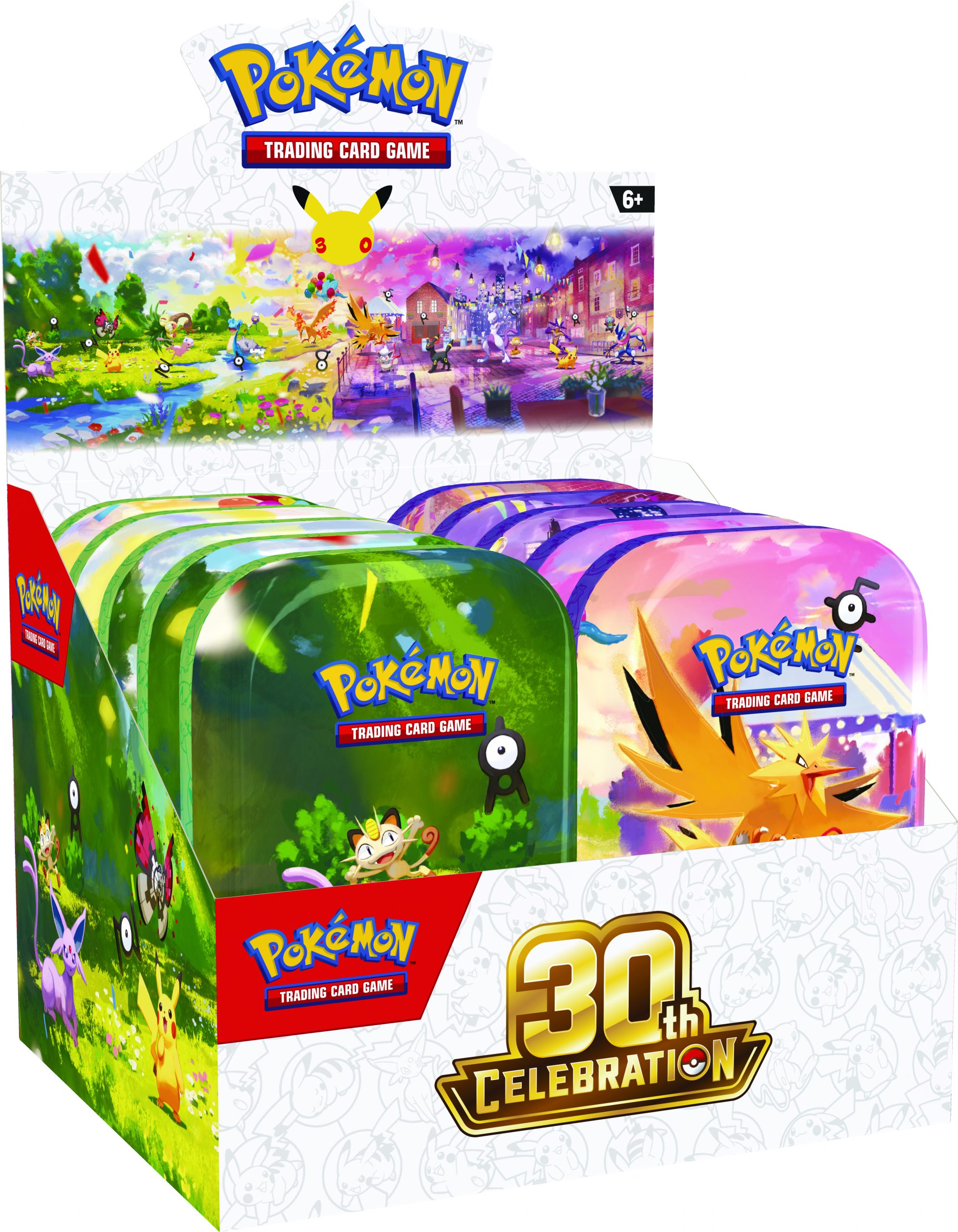 Pokémon TCG 30th Anniversary Celebration Mini Tin Display (10 mini tin)