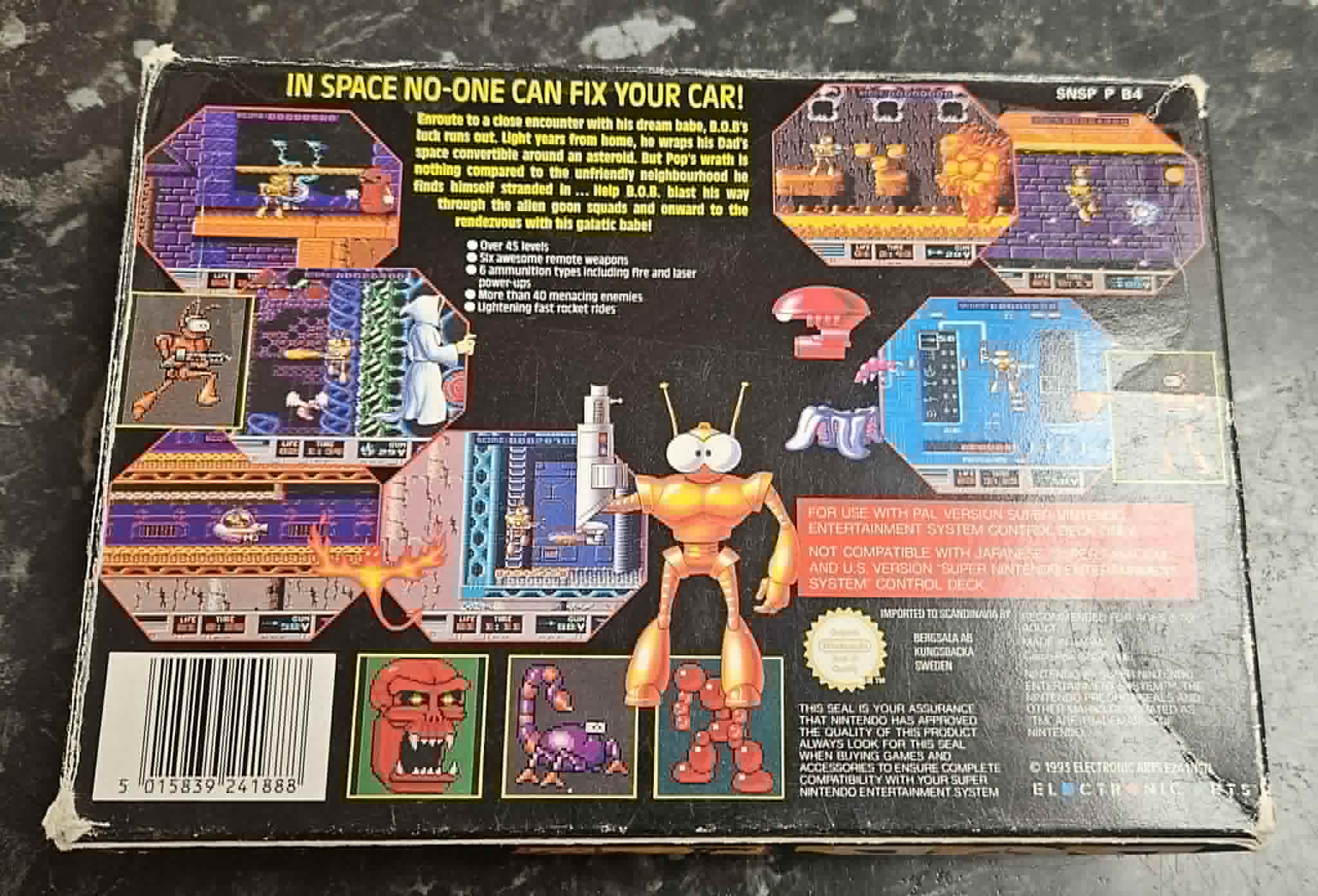B.O.B. käytetty (SNES) SCN CIB - Image 2