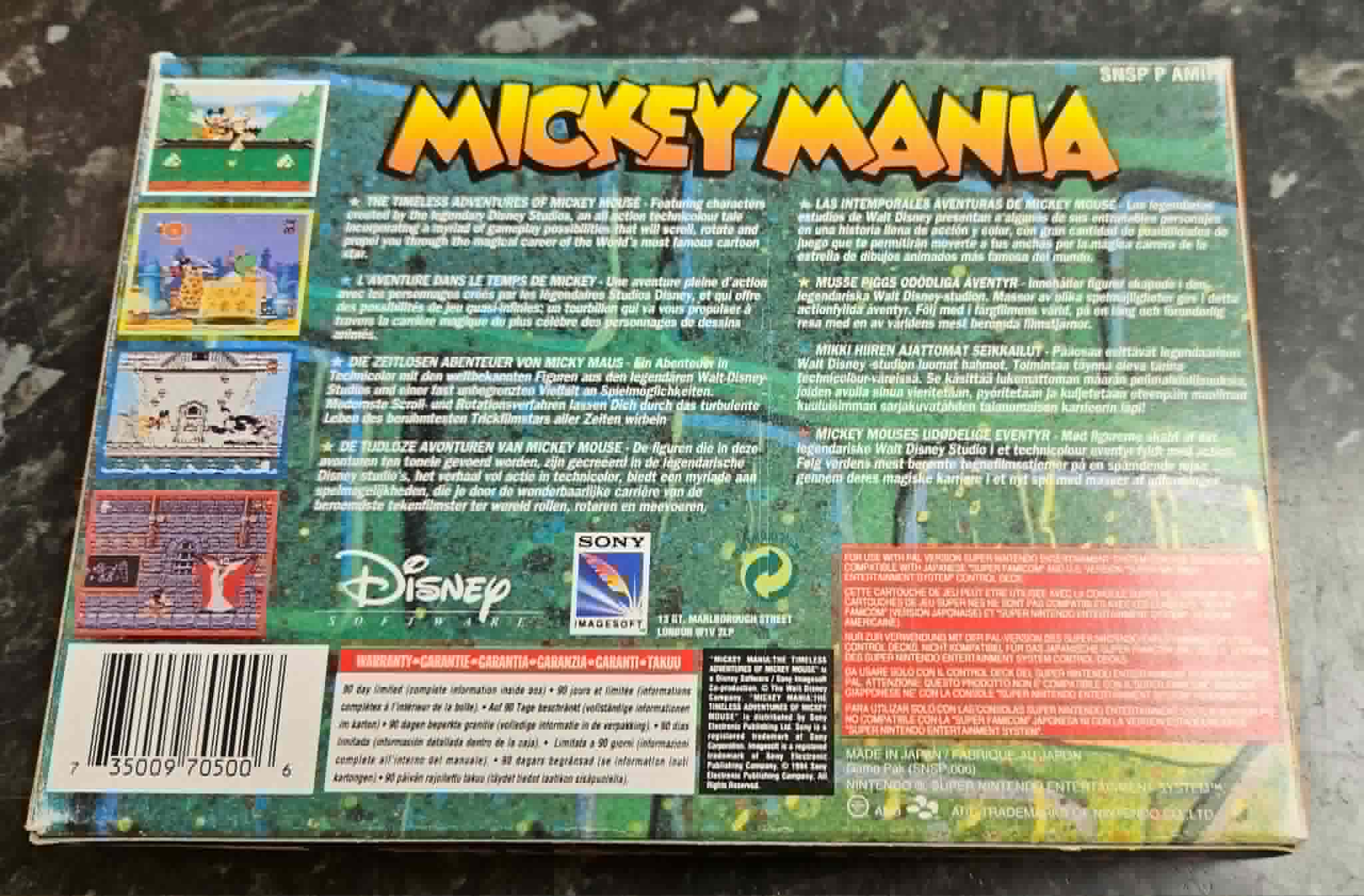 Mickey Mania käytetty (SNES) EUR CIB - Image 2