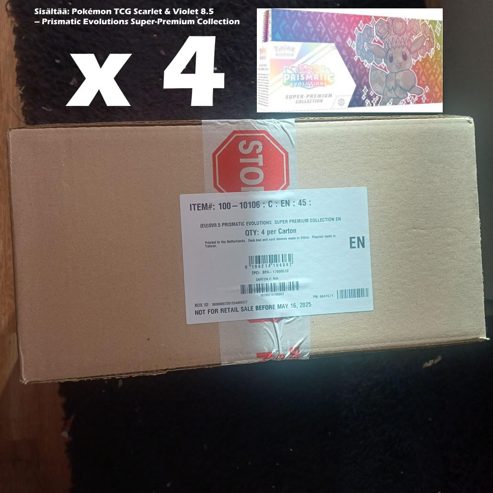 Pokémon TCG Scarlet & Violet 8.5 - Prismatic Evolutions Super-Premium Collection CASE (4kpl Super premium collection) SEALED